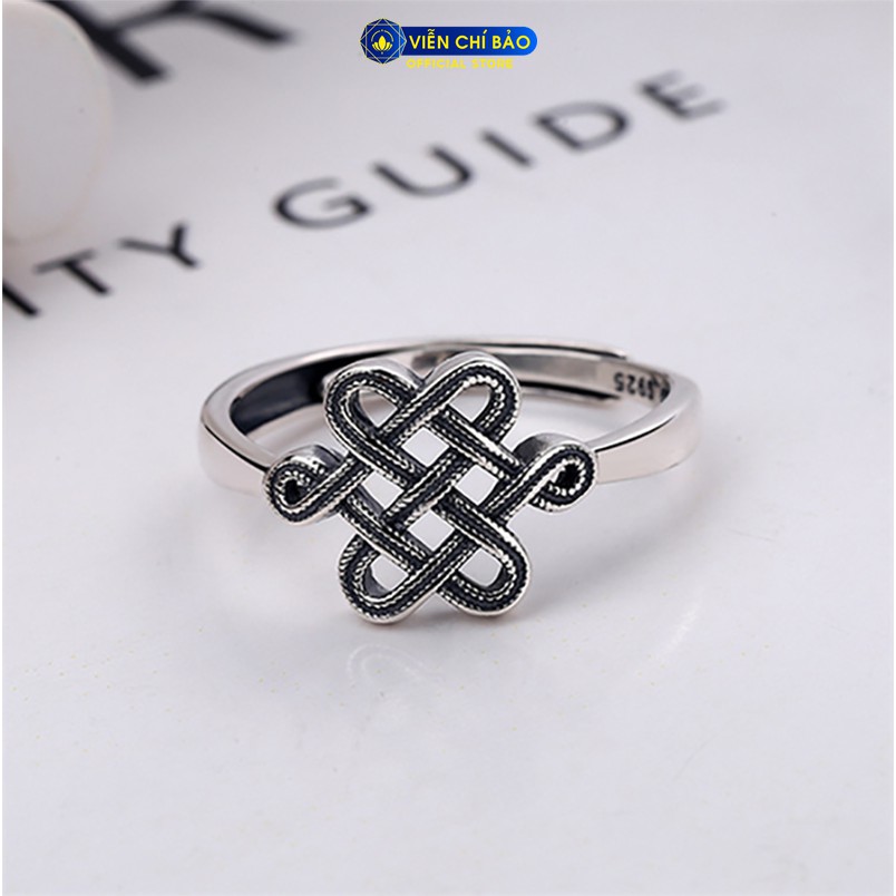 Nhẫn bạc nữ Cát Tường Kết chất liệu bạc Thái 925 phụ kiện thời trang trang sức nữ Viễn Chí Bảo N000383