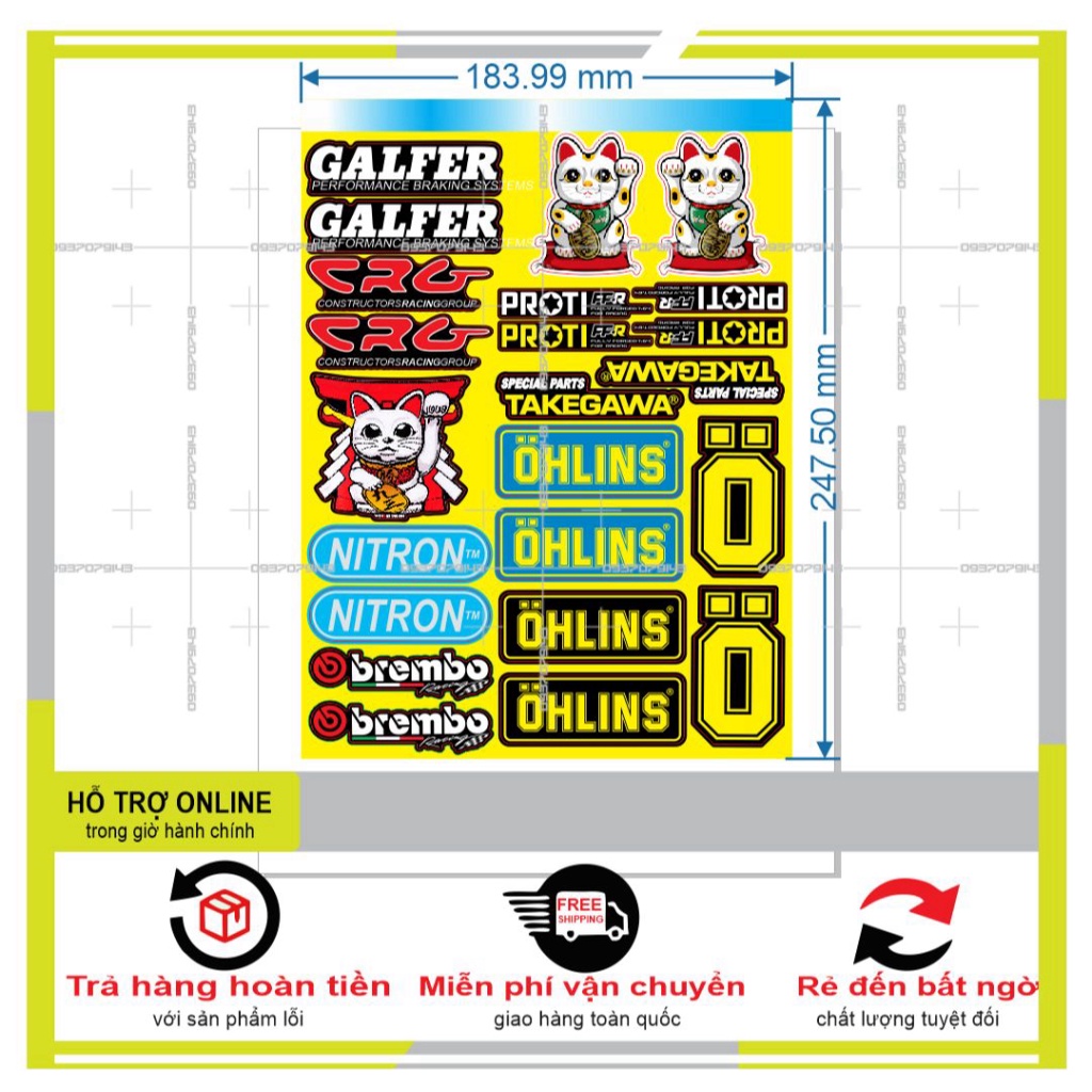 LOGO STICKER DÁN XE MÁY M61 - DUNG DECAL
