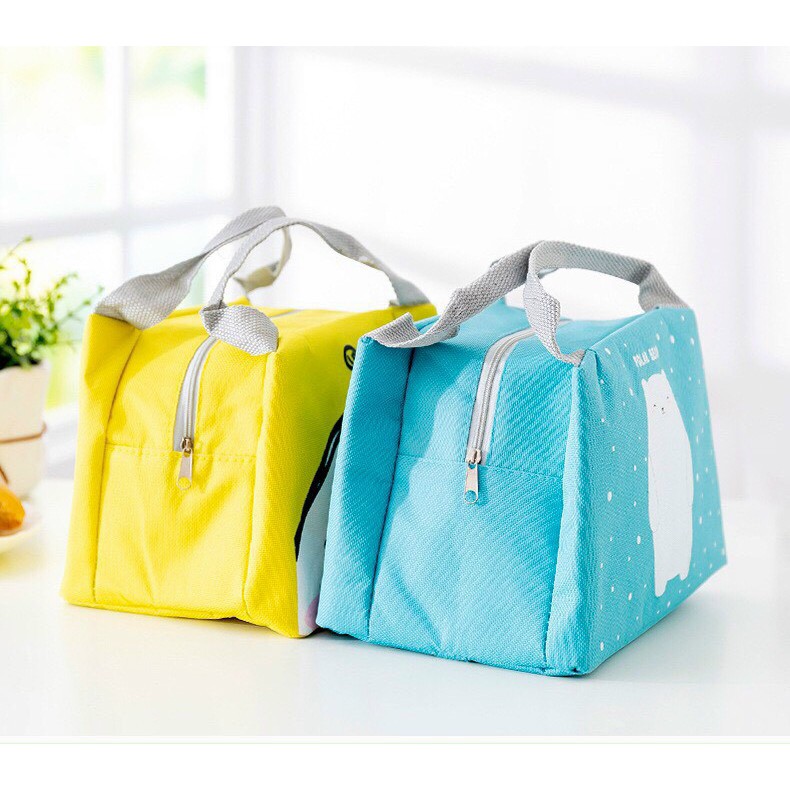 Túi giữ nhiêt đựng hộp cơmGIADUNGTONGKHO1Túi đựng hộp cơm văn phòng chống nước họa tiết dễ thương,Giỏ đựng đồ hình thú
