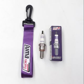 Bugi UMA mã AB8R3I chân dài sử dụng cho xe ZIN tặng móc khóa