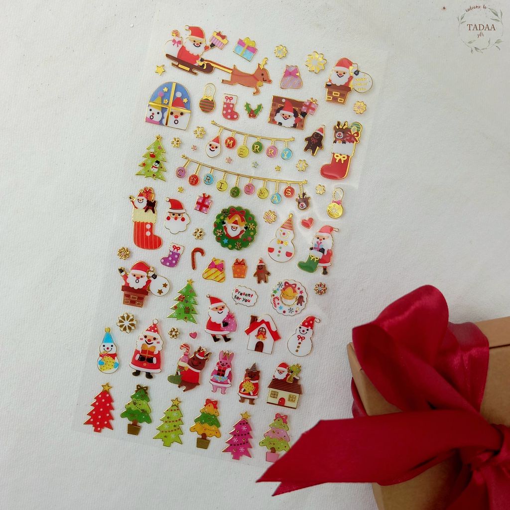 STICKER DÁN CUTE CHỦ ĐỀ NOEL, GIÁNG SINH, sticker dán cute trang trí chủ đề Noel, Giáng sinh