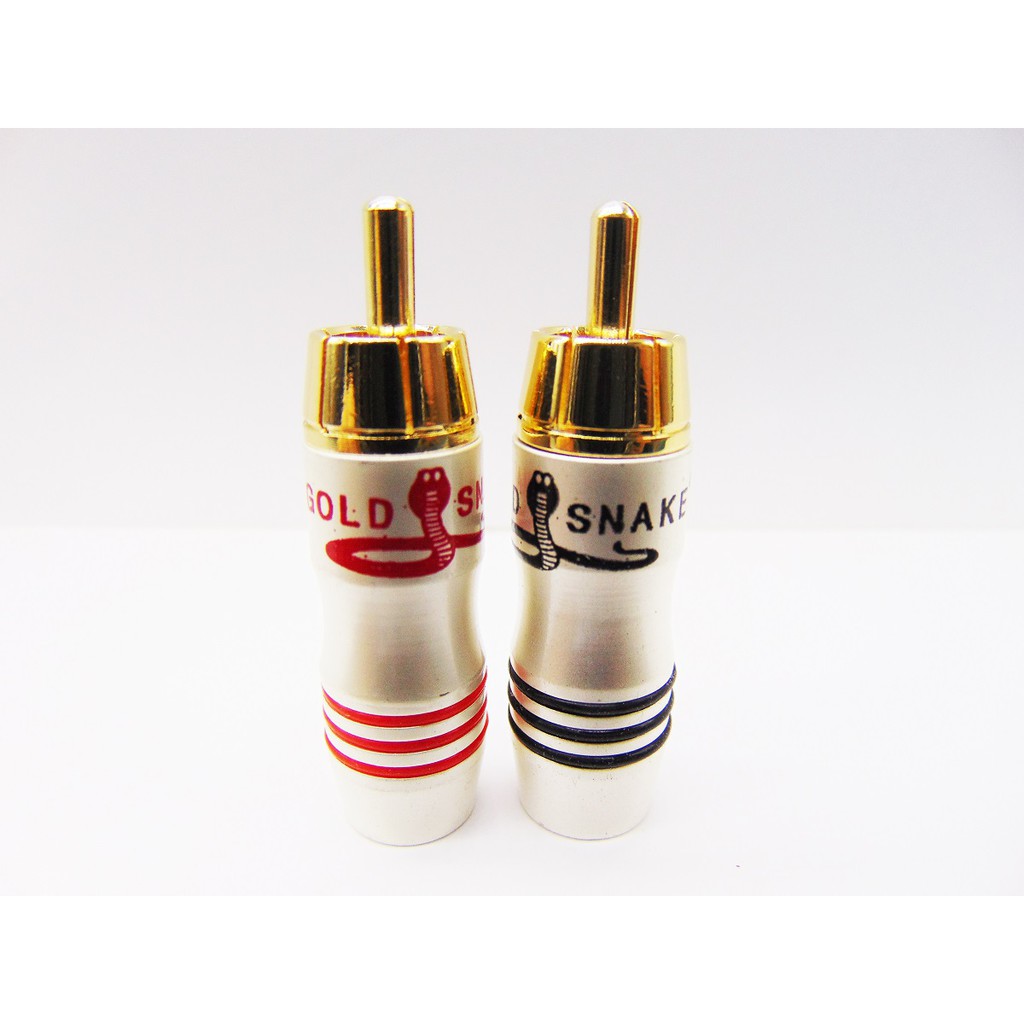 04 cái Jack AV - Jack hoa sen Gold Snake cao cấp