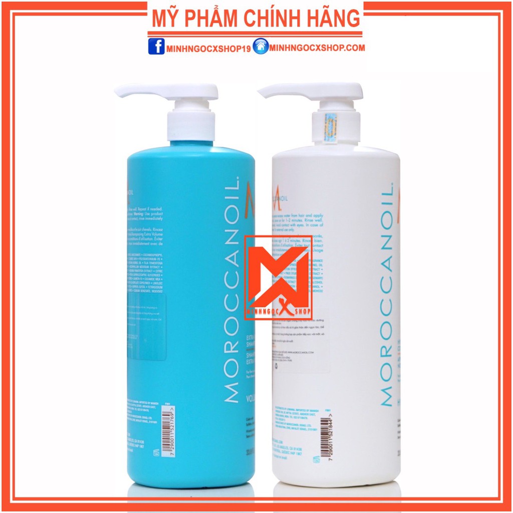 ✅[ MOROCCANOIL ] DẦU GỘI XẢ TĂNG PHỒNG MOROCCANOIL VOLUME 1000ML CHÍNH HÃNG