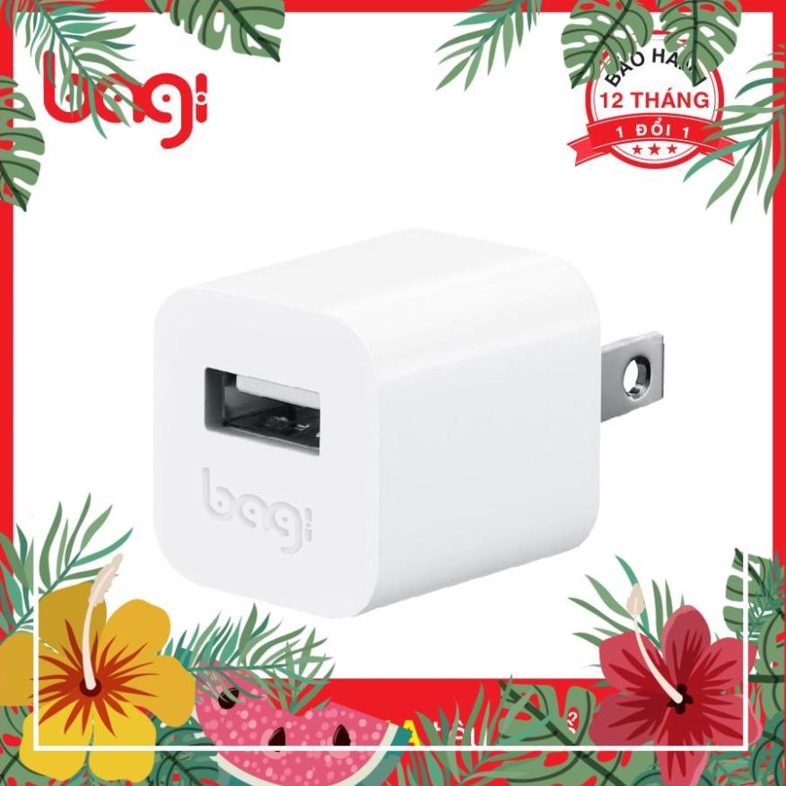 HO CỦ SẠC BAGI VUÔNG 5V – 1A CE–I51 MÀU TRẮNG - HÀNG CHÍNH HÃNG