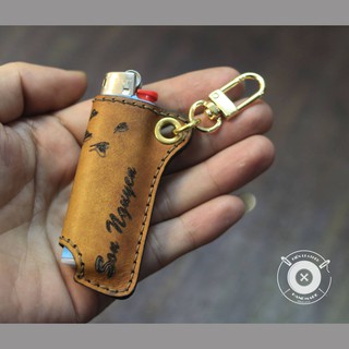 Bao bật lửa da thật 100% by Kiến Leather