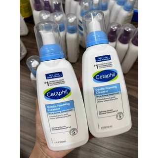 Sữa rửa mặt tạo bọt Cetaphil gentle foaming cleanser dạng vòi mẫu mới 236 ml