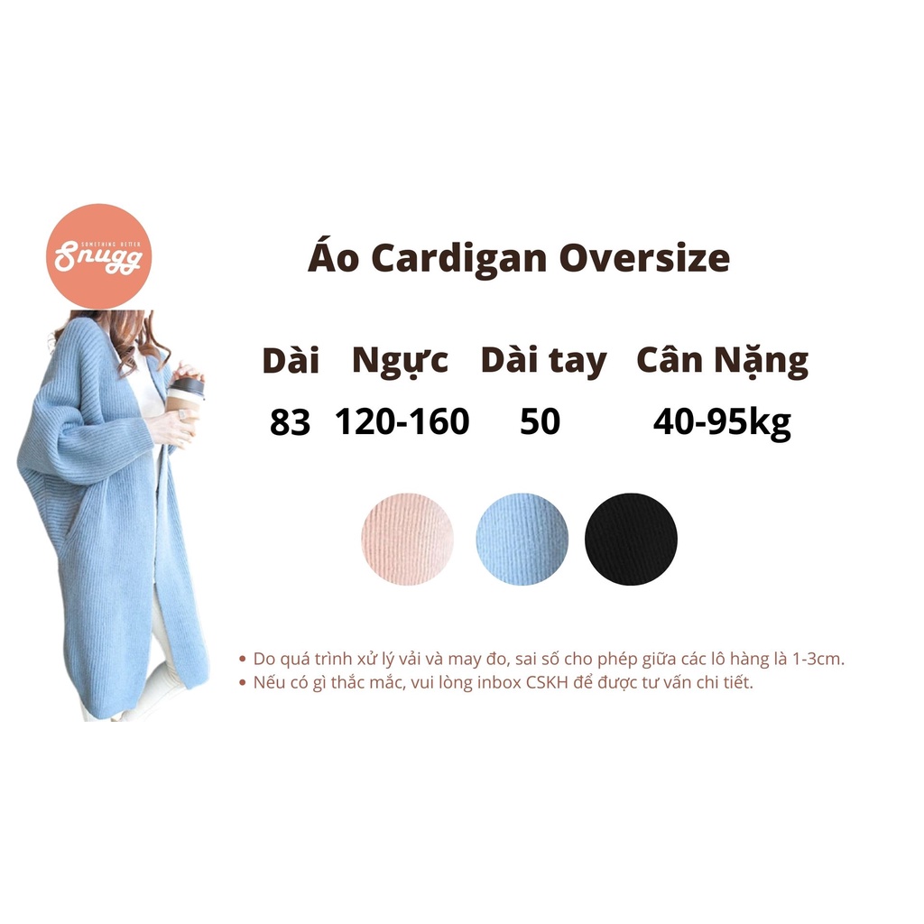 Áo Cardigan Oversize dáng dài Snugg Việt SNU2080
