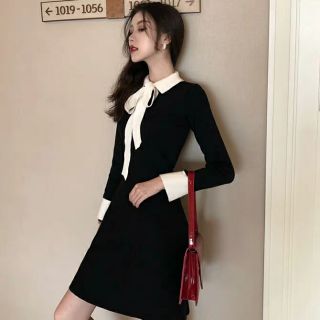 Váy Thắt Nơ Cổ ( Hàng Order) hagauorder