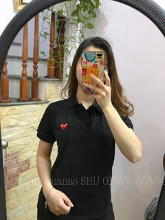 <Ảnh thật> Polo thêu tim