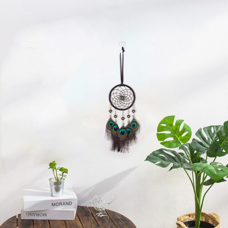 Qq * Dreamcatcher Lông Vũ Treo Tường Trang Trí Nhà Cửa / Xe Hơi Phong Cách Boho