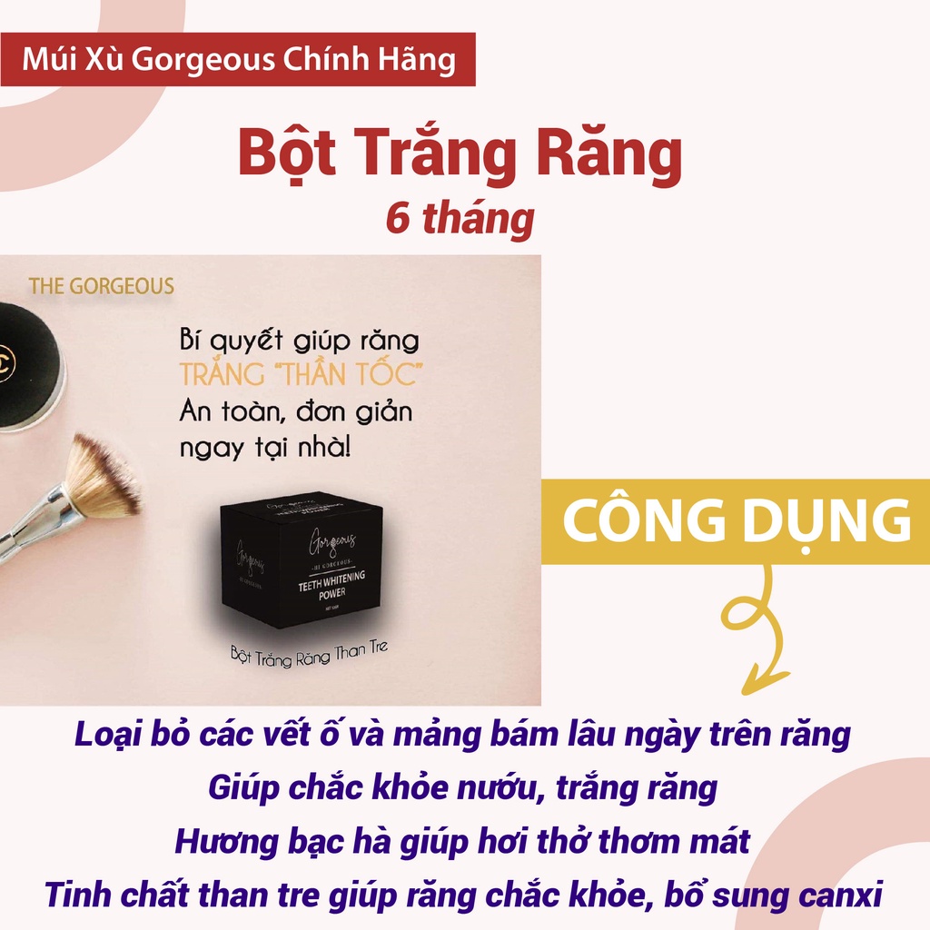 [ FREE SHIP+ Kèm Quà] BỘT TRẮNG RĂNG THAN TRE MÚI XÙ + BỘ QUÀ 4 MÓN