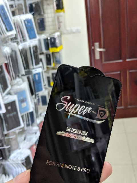 Cường lực Super D Redmi Note 8 Pro / Oppo Realme 5 / A9 2020 Full màn viền mỏng bóng mượt