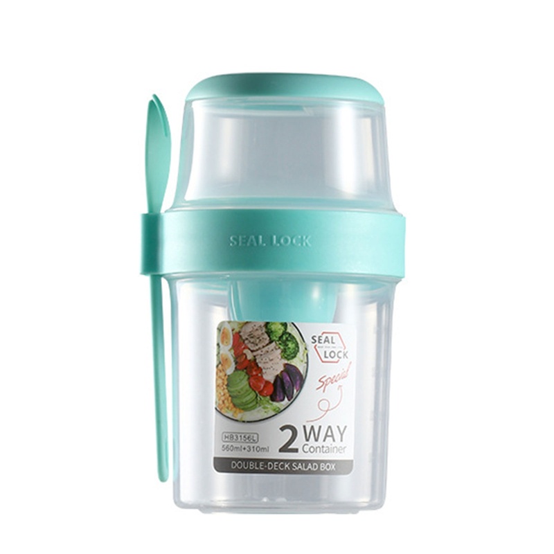 Hộp Đựng Cơm Trưa Hai Tầng Bằng Nhựa Đa Năng Tiện Lợi Khi Đi Dã Ngoại