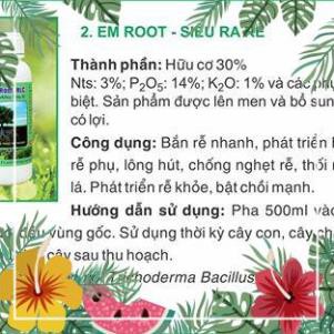 KÍCH THÍCH RA RỄ EM ROOT SIÊU RA RỄ HLC - THUỐC KÍCH RỄ CỰC MẠNH, KÍCH CHỒI, XANH LÁ, KHỎE CÂY - CHAI 500ML