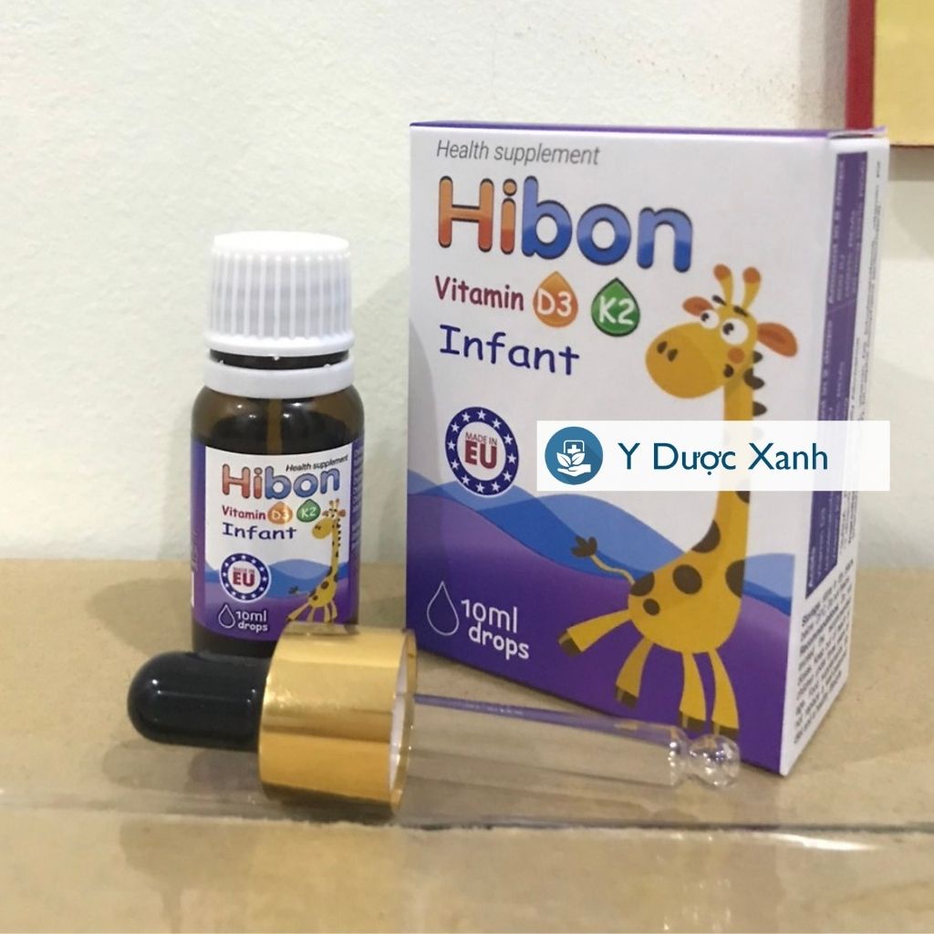 Mua [Chính Hãng] HIBON VITAMIN D3 K2, 10ml, Vitamin D3K2 cho bé, trẻ em, trẻ sơ sinh - Y Dược Xanh