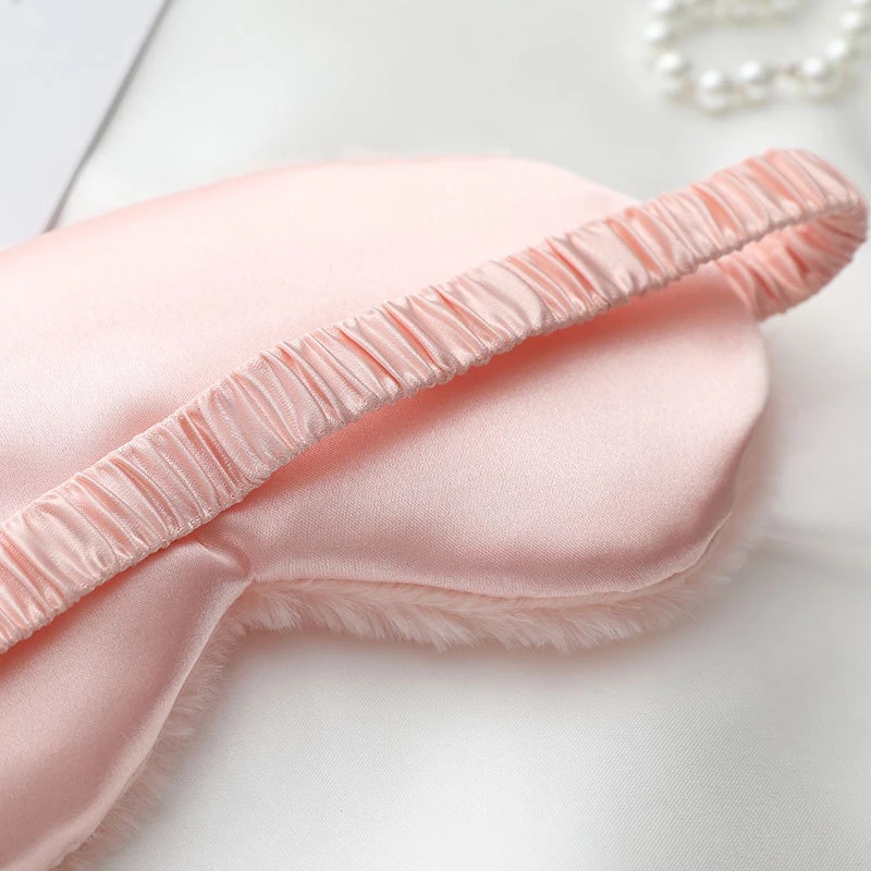 [Hàng mới về] Mặt nạ che mắt ngủ phối vải satin giả lụa mềm mại tiện dụng khi đi du lịch