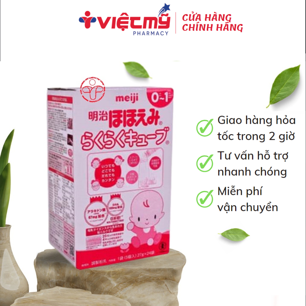 Sữa Meiji số 0 dạng thanh 648g (0 - 1 tuổi) nội địa Nhật Bản Hỗ trợ bé tăng cân, chiều cao Việt Mỹ Pharmacy