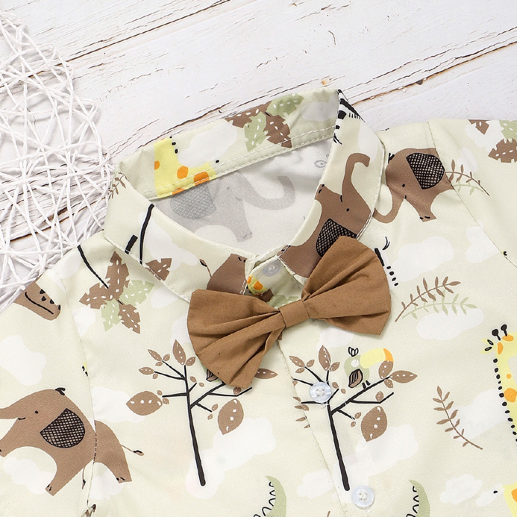 Bộ áo polo và quần đùi xinh xắn cho bé trai