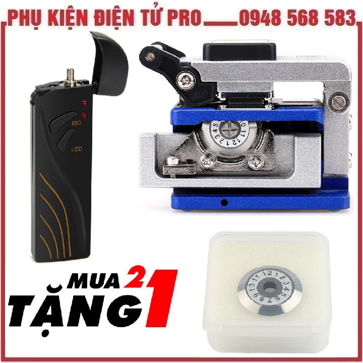 COMBO BÚT SOI SỢI QUANG 15KM CAO CẤP SGV-15QG + DAO CẮT QUANG FC-6S XANH KÈM LƯỠI DAO CẮT SỢI QUANG THAY THẾ