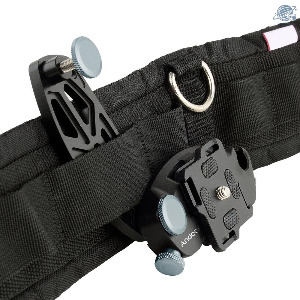 Kẹp Kim Loại Andoer Gắn Dây Đeo Máy Ảnh DSLR Tải Sức Chứa 20kg