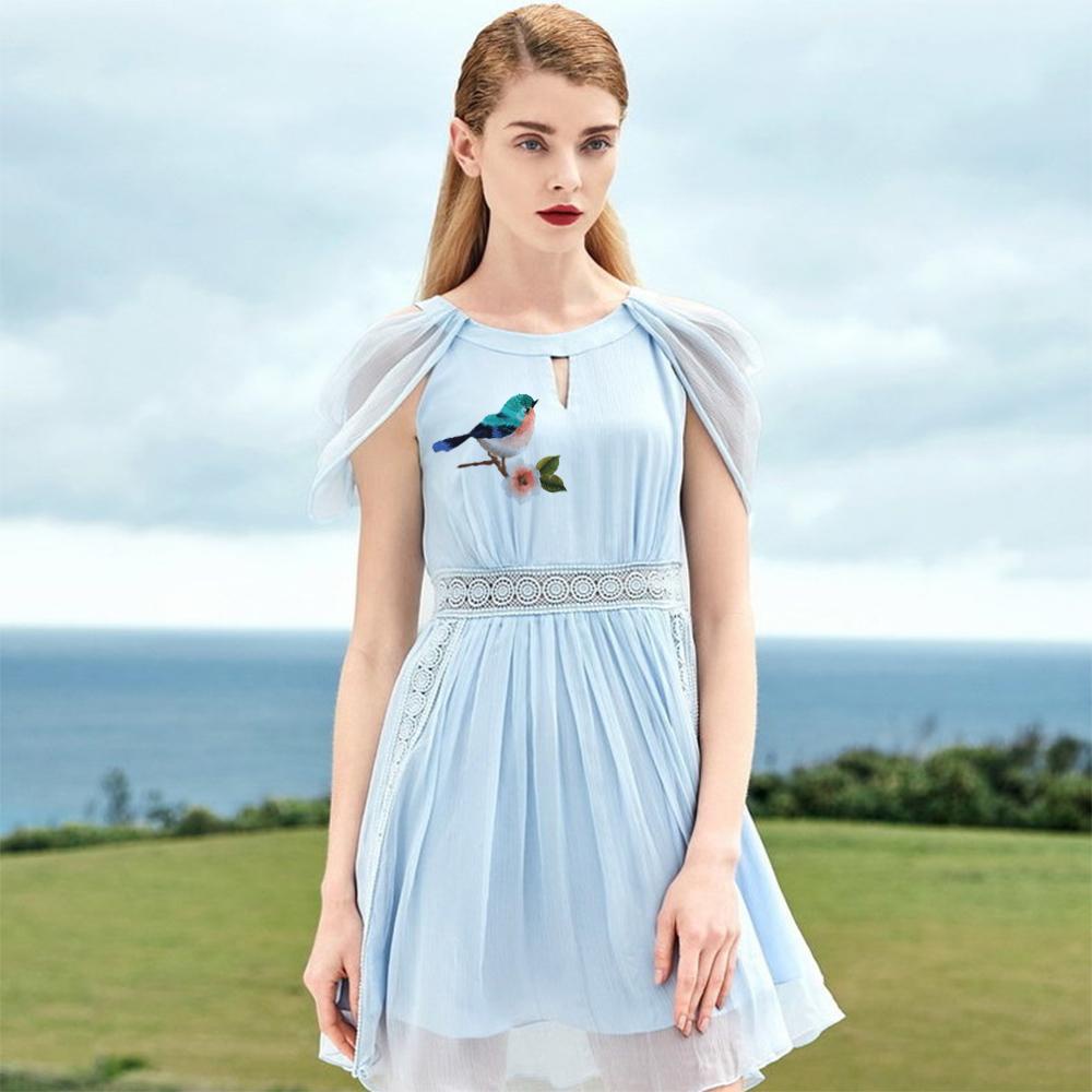 MIH Tranh Thêu Hoa Và Chim Thủ Công Mới