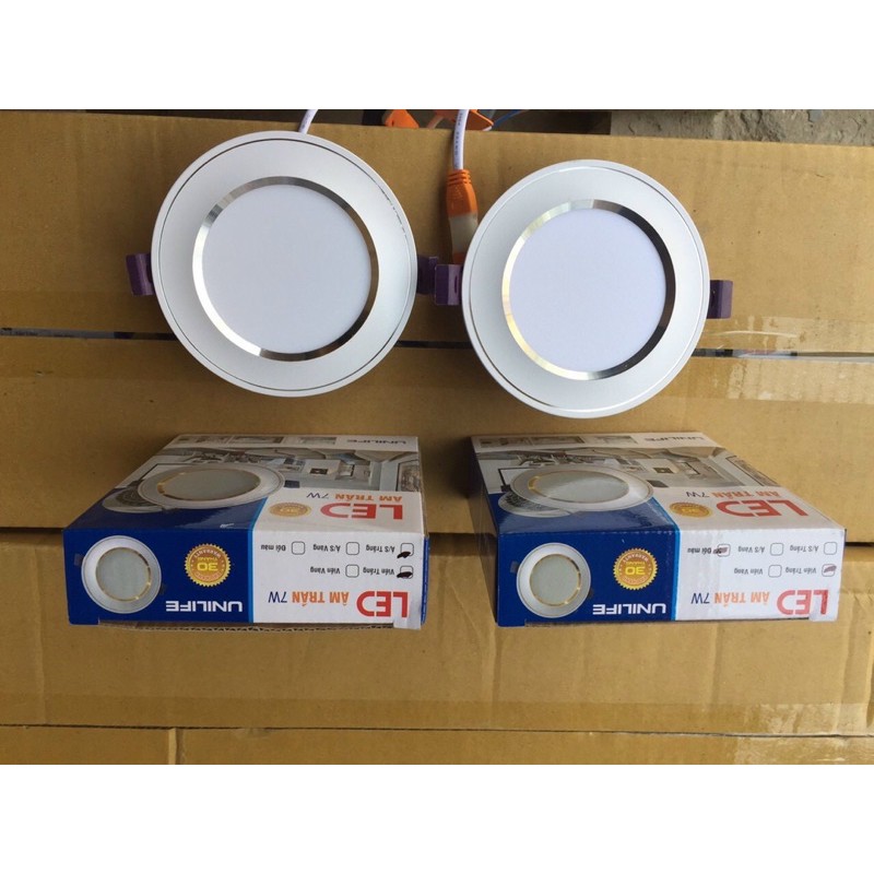 Đèn led âm trần downlight Unilife phi 90/7w đế nhôm tản nhiệt