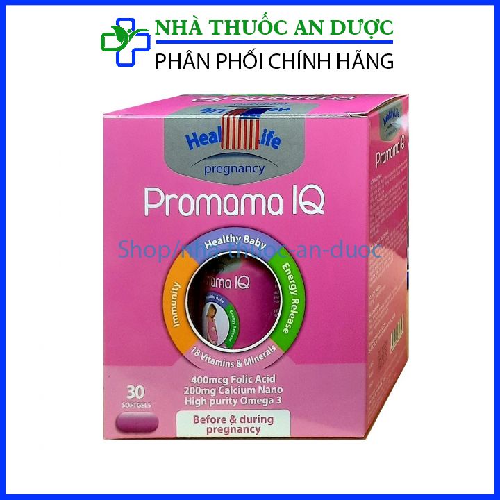 Vitamin Cho Mẹ Bầu Promama IQ- Hộp 30 viên bổ sung vitamin và dưỡng chất cần thiết cho phụn nữ mang thai