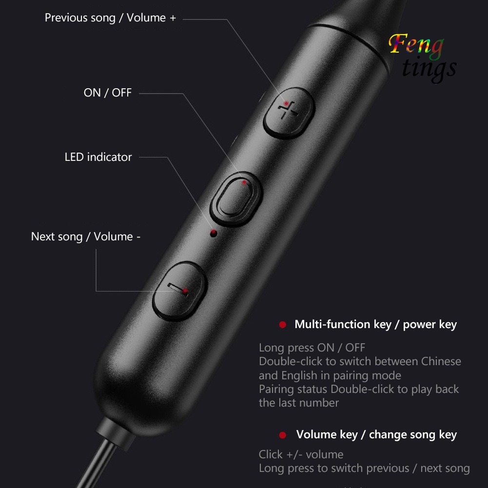 Tai nghe không dây đeo cổ DD9 chống nước có nam châm