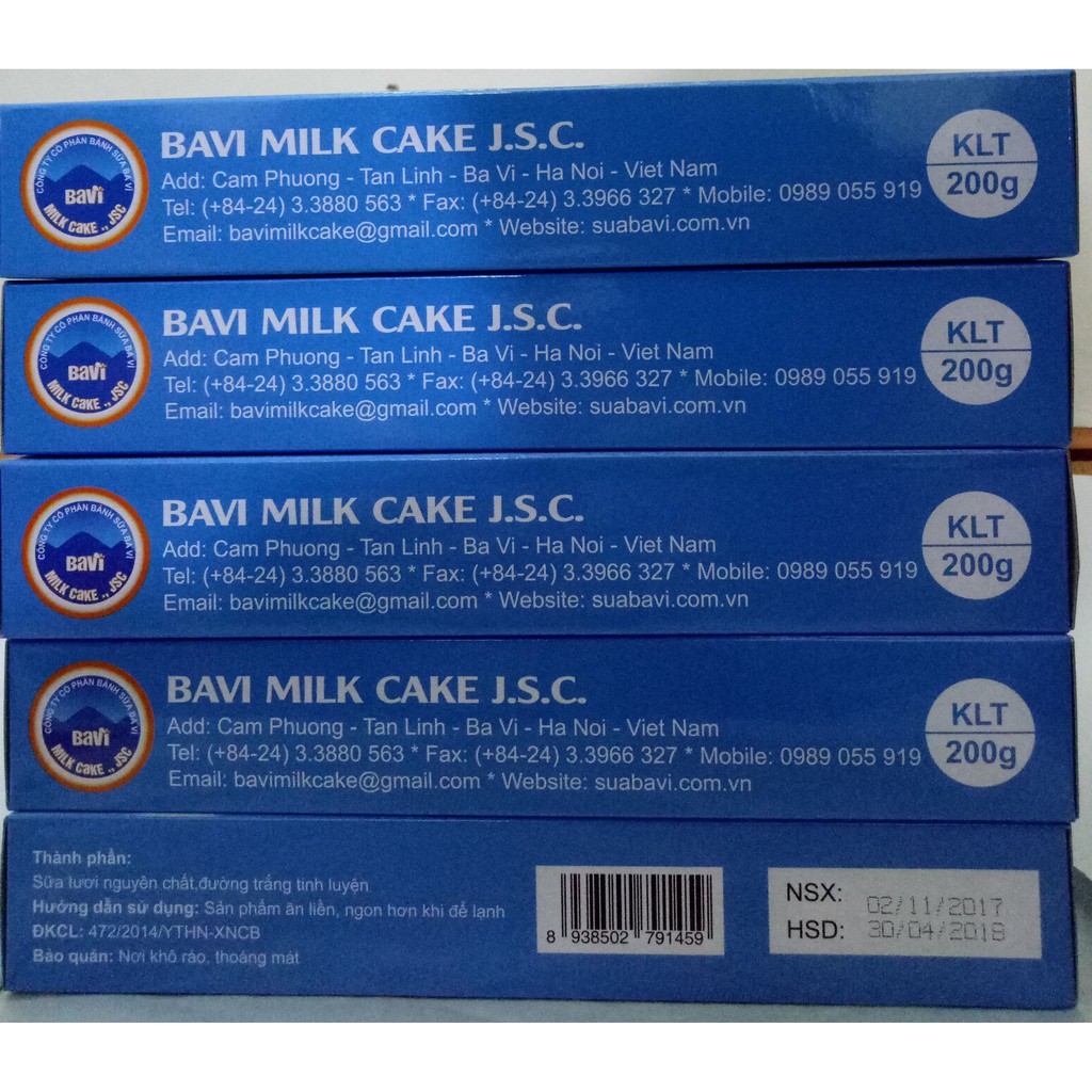 Combo 5 hộp bánh sữa bò non Ba Vì