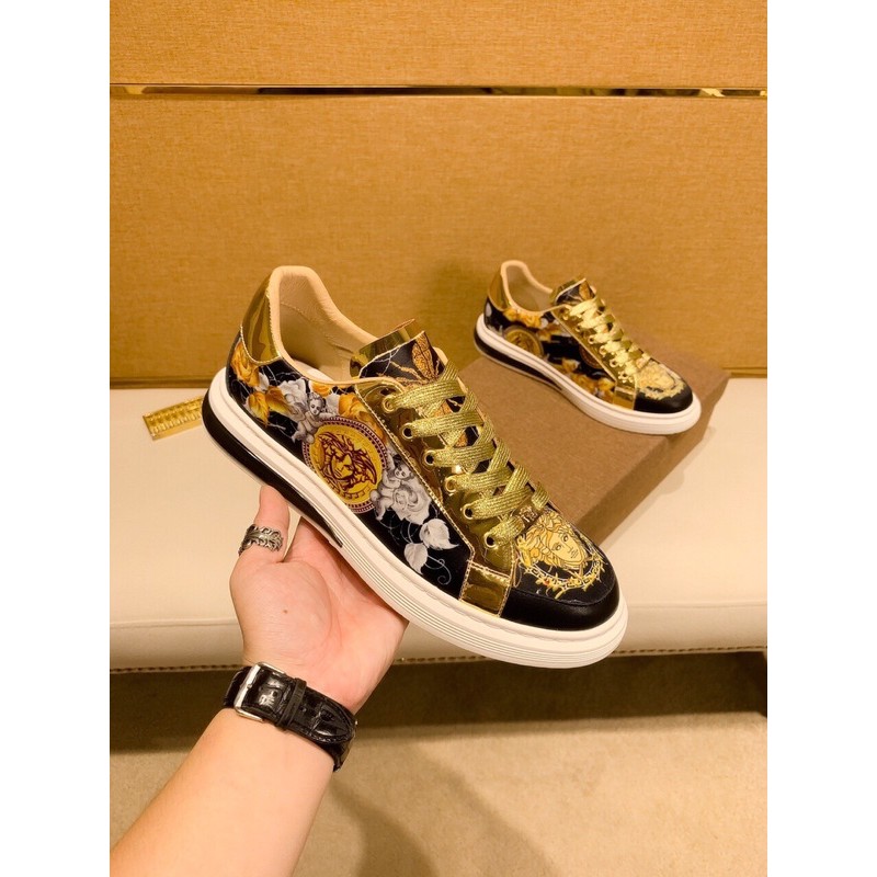 Giày thể thao/sneaker nam Versace Collection 2021 da thật cao cấp thiết kế họa tiết phong cách độc đáo