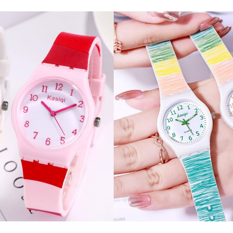Đồng hồ teen colorblock sành điệu