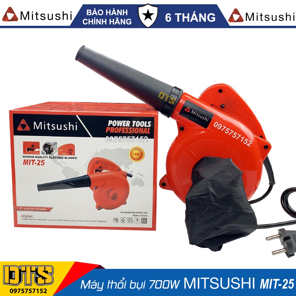 Máy thổi bụi 2 chiều Mitsushi PHILIPPINES MIT-25 công suất lớn 700W đa năng, mô tơ lõi dây đồng, vòng quay tốc độ cao