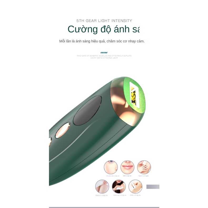 Máy triệt lông mini IPL Kính Thạch Anh không đau, Triệt lông tận gốc vĩnh viễn, An toàn Bảo hành 12 Tháng Qstore