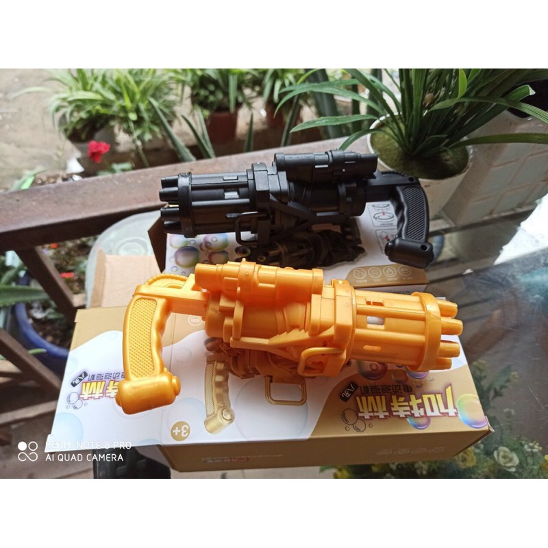Đồ chơi súng bắn bong bóng xà phòng - máy thổi bong bóng 6 lòng