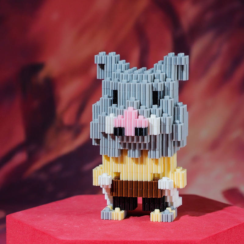 Đồ chơi lắp ráp BP MART mô hình nhân vật hoạt hình Demon Slayer Kamado Tanjirou Nezuko Inosuke Mini tự lắp thủ công DIY