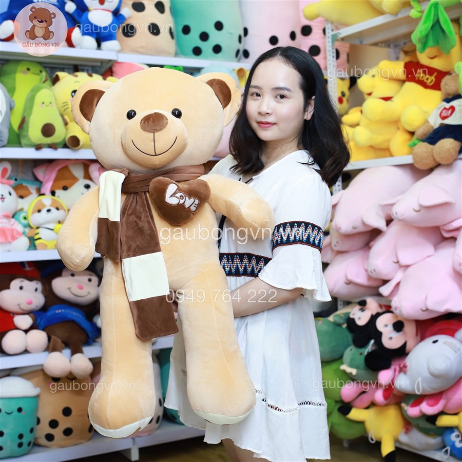 Gấu Bông Teddy 80cm Cao Cấp Mềm Mịn