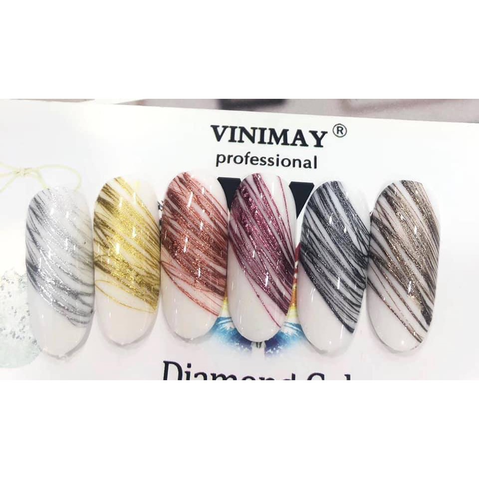 Set gel tơ nhện 6 màu vẽ móng cực chất