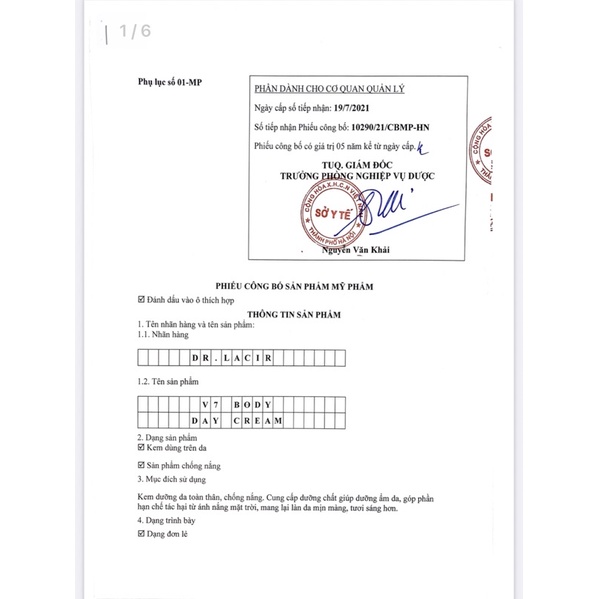 Kem Dưỡng Body Ban Ngày V7 Dr Lacir,7 SIÊU VI CHẤT,Cấp ẩm cho da, chăm sóc da,dưỡng trắng da,giúp da mềm mịn