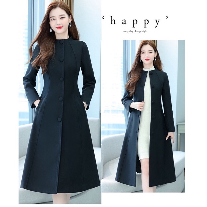 Áo khoác dạ măng tô Nữ cao cấp