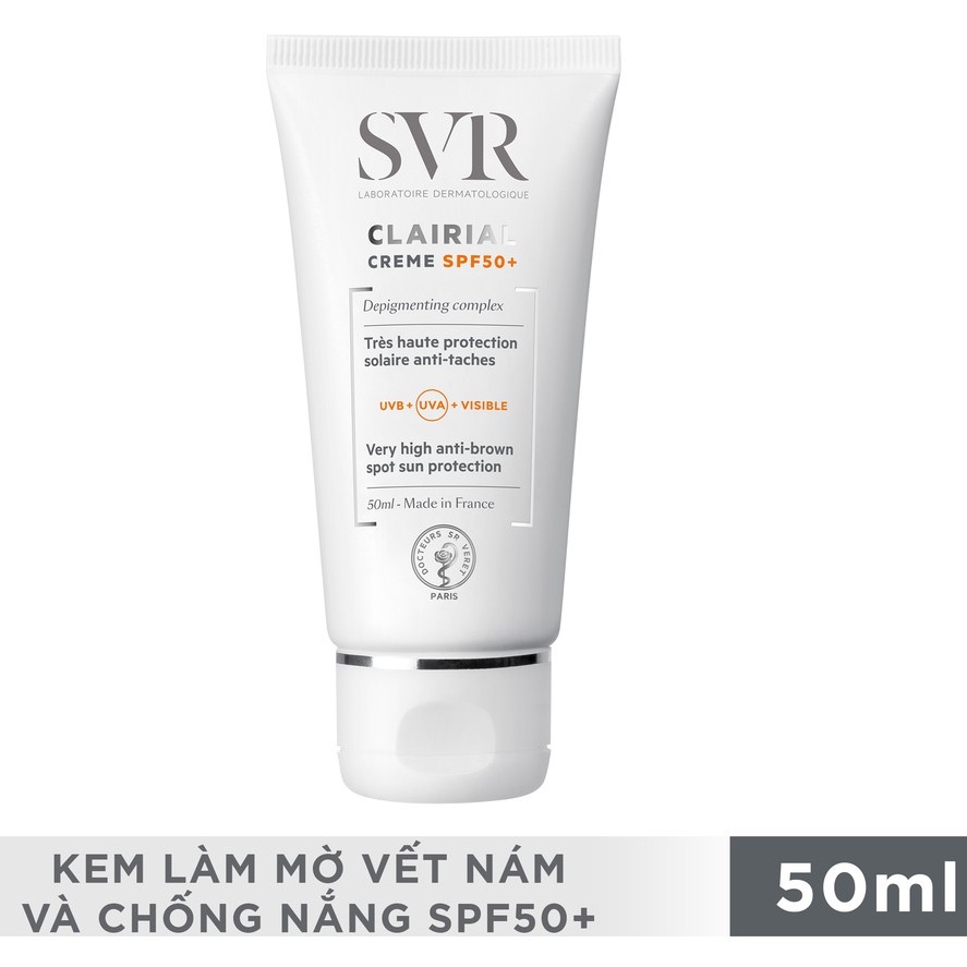Kem chống nắng và làm mờ nám SPF 50 SVR CLAIRIAL Creme SPF50+ 50ml