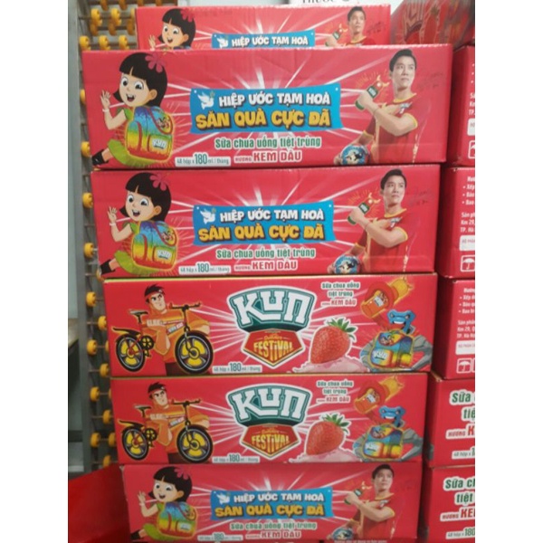 sữa KUN hộp 180ml/48hop/thung vị socola/cam/dâu (có thẻ đổi quà Balo & Bình Nước)