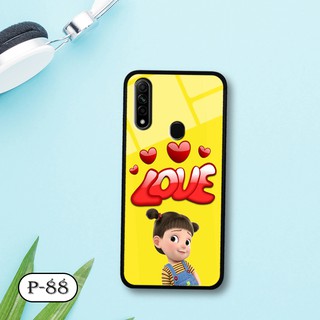 Ốp lưng kính 3D Oppo A31 2020-cute
