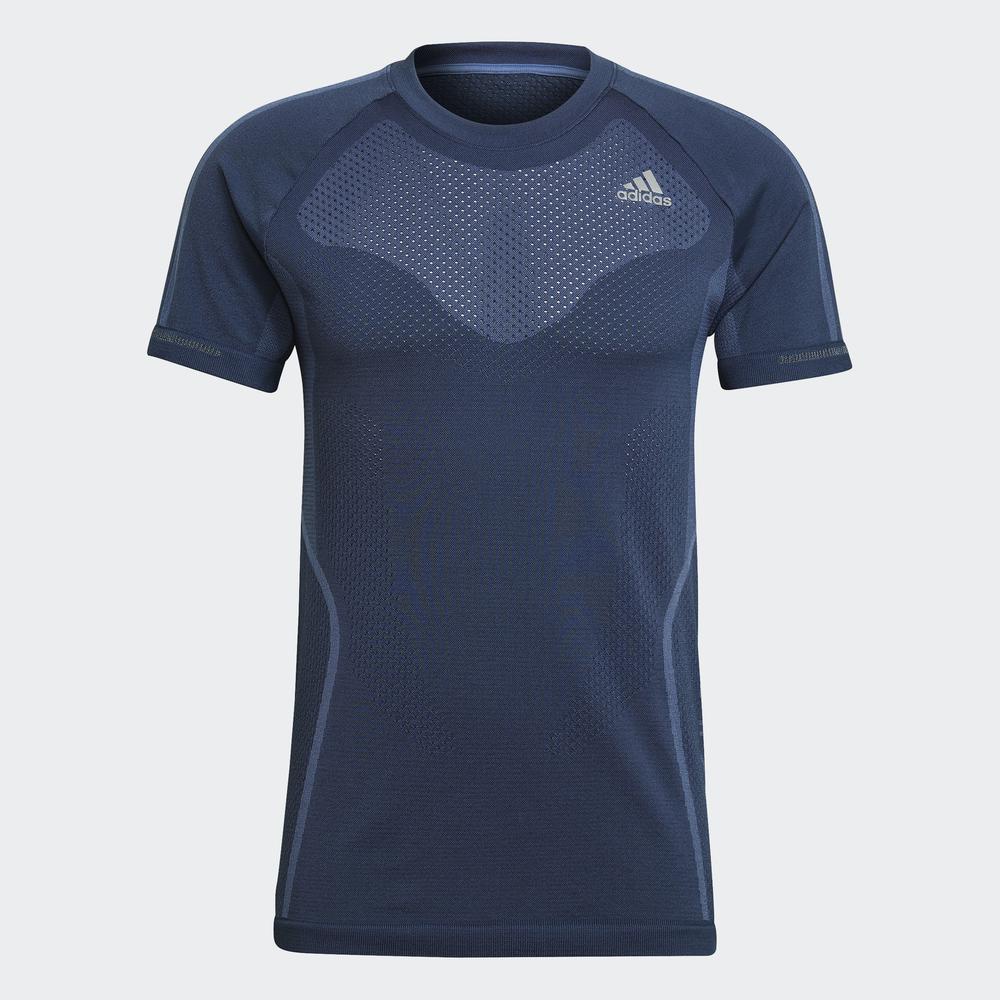 Áo Tee adidas RUNNING Nam Áo thun Primeknit Màu xanh dương GK3766