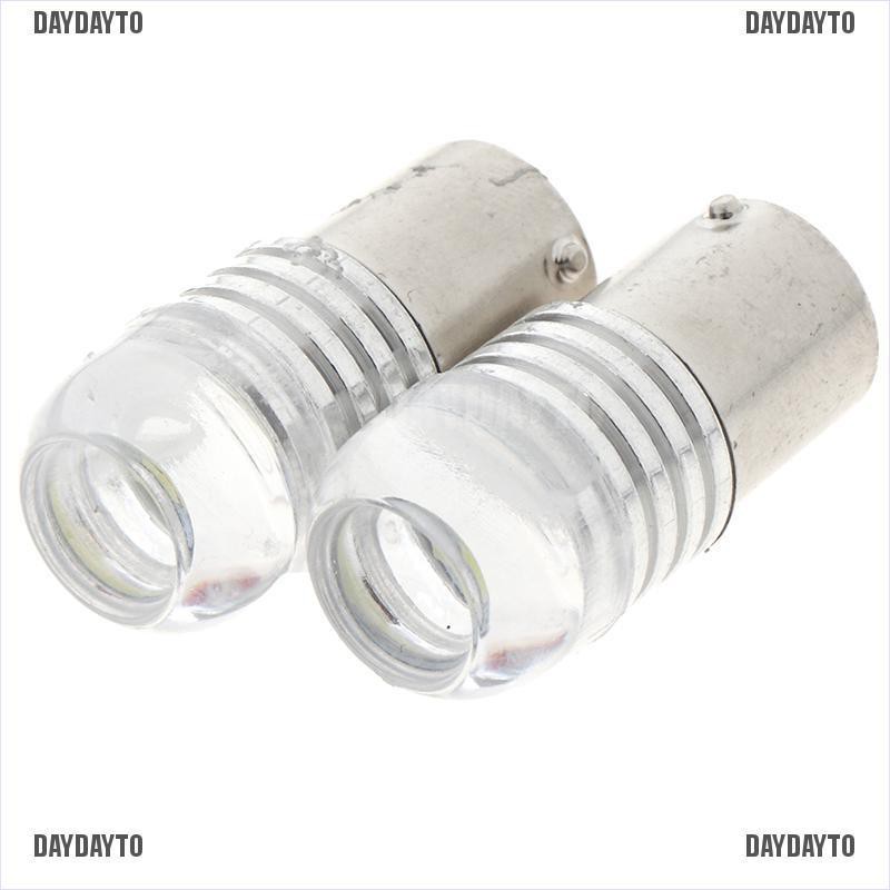 2 Đèn LED 1156 3 bóng gắn đuôi xe hơi ánh sáng trắng đỏ tiện dụng