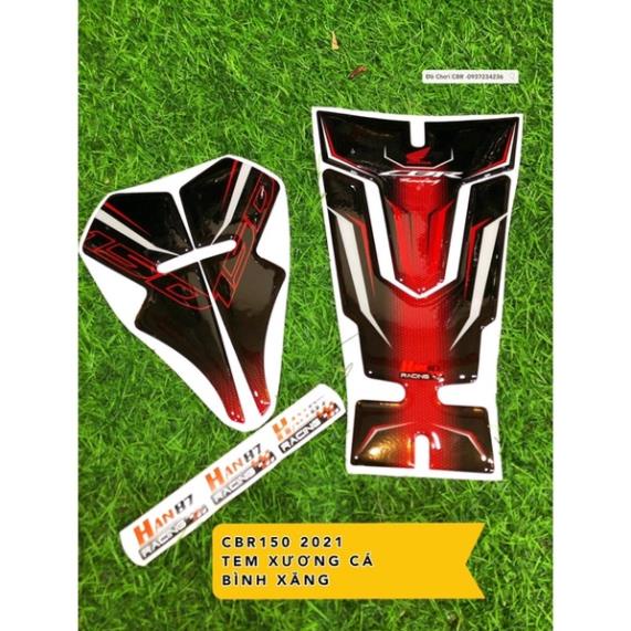 Tem Xương Cá CBR150 2021 - Tem Dán Bình Xăng CBR150