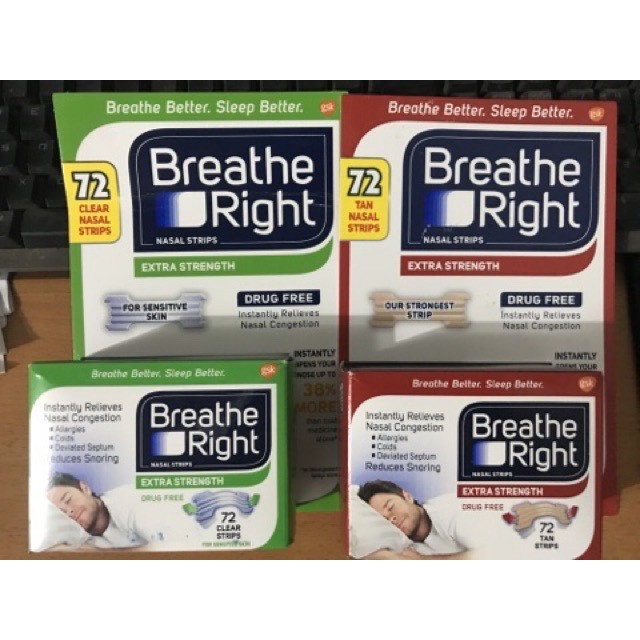 Miếng dán chống ngáy Breathe Right - mỹ- Tách lẻ