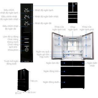 Tủ lạnh Aqua AQR-IG686AM 553L