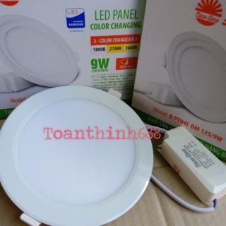 Đèn Led âm trần 9w Rạng Đông (3màu - 3 chế độ sáng)