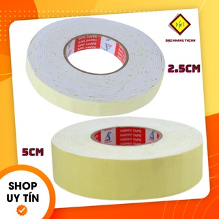 Băng keo xốp vàng 2 mặt 2.5cm 5cm Keo 2 mặt xốp {CAM KẾT CHẤT LƯỢNG}