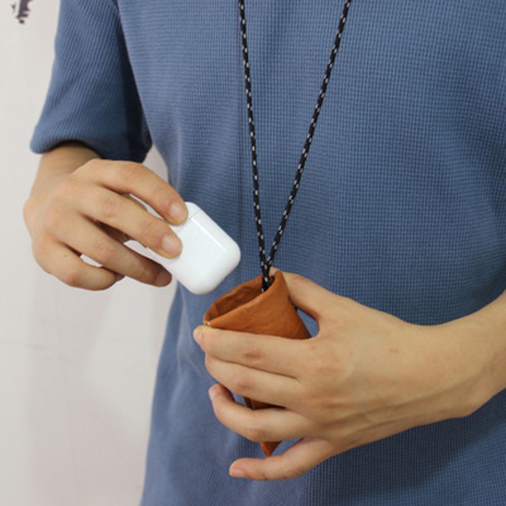 Túi Đựng Tai Nghe / Thẻ / Tiền Xu Mini Bằng Da Pu Nhỏ Gọn Tiện Dụng Cho Nam Và Nữ